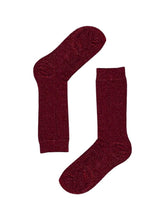 Load image into Gallery viewer, Long Dark Red Glitter - Socks
