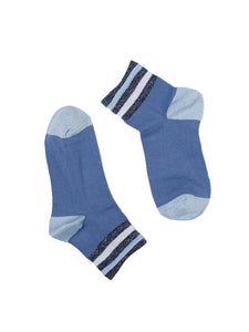 Blue Glitter Stripes - Socks
