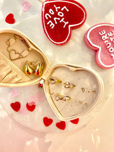 Heart Shaped Beige - Jewelry Box