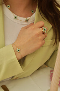 Multi Green Springtime - Necklace