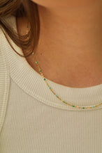 Load image into Gallery viewer, Multi Green &amp; Blue Dots - Necklace
