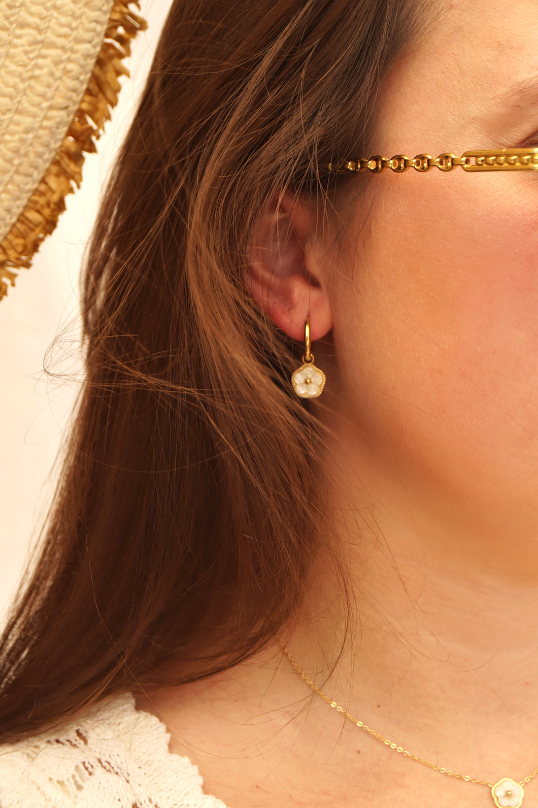 Elegant Pearl Flower - Earrings