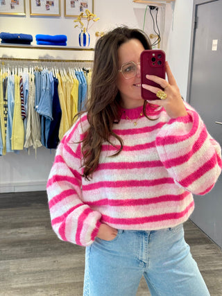 Pink Spring Stripes - Pull