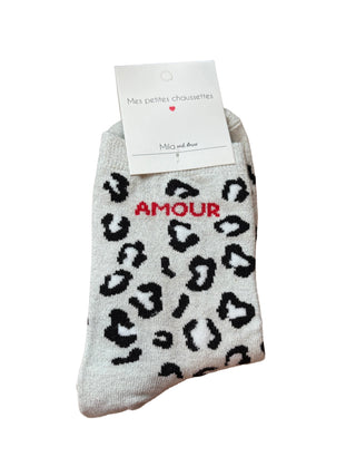 White Leopard Amour - Socks