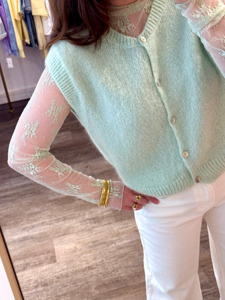 Mintgreen Sleeveless Charlie - Gilet