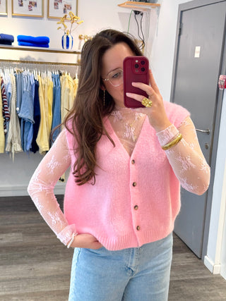 Sleeveless Rose Elisa - Gilet