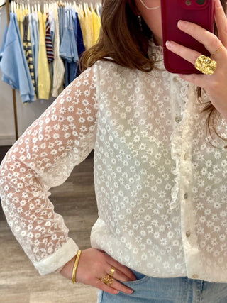 White Flower Lace - Blouse
