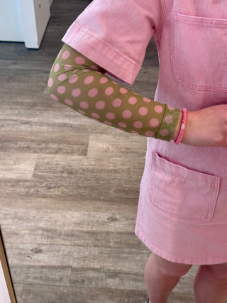 Pink & Green Polkadots - Longsleeve