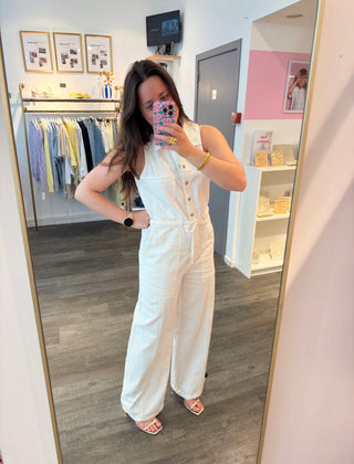 White Céleste Jeans - Jumpsuit