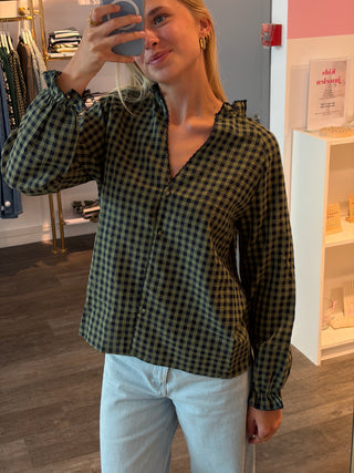 Kaki Checkered - Blouse