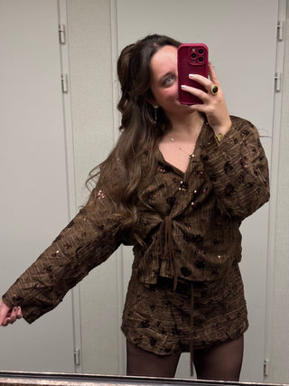 Brown Glitter - Skort