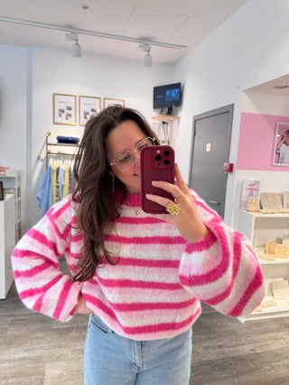 Pink Spring Stripes - Pull