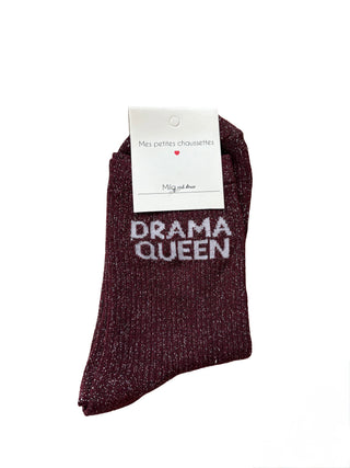 Burgundy Drama Queen - Socks