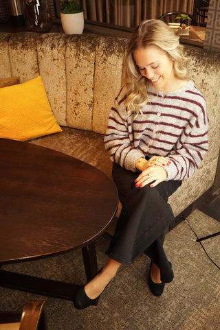 Grey Tess Stripes - Gilet