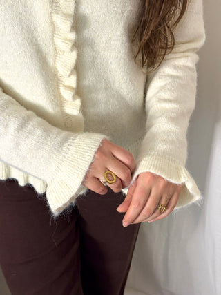 White Ruffles - Gilet