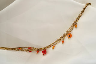 Orange Summer Charms (3 in 1) - Bracelet