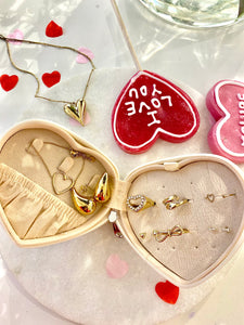 Heart Shaped Beige - Jewelry Box