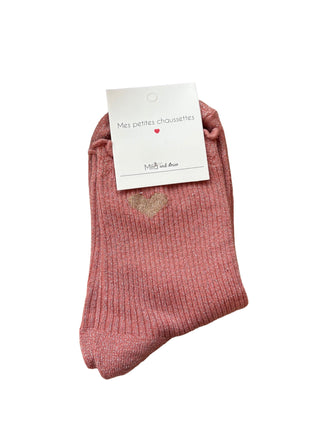 Rose Gold & Golden Heart - Socks