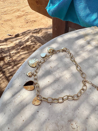 Big Chunky Heart Charms - Necklace