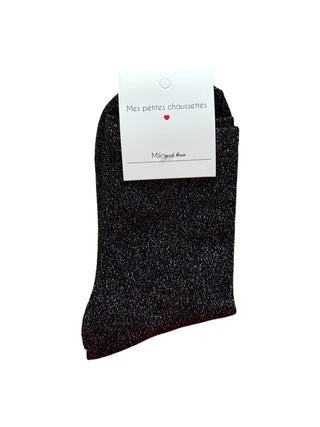 Black & Silver Glitter - Socks