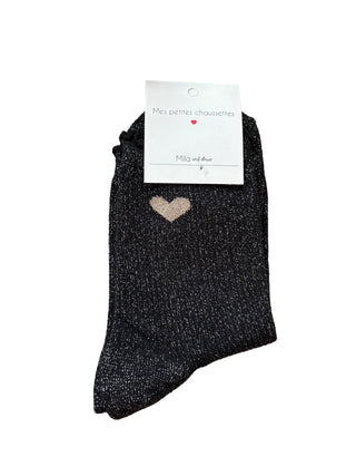 Black & Golden Heart - Socks
