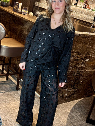 Black Glitter - Pants