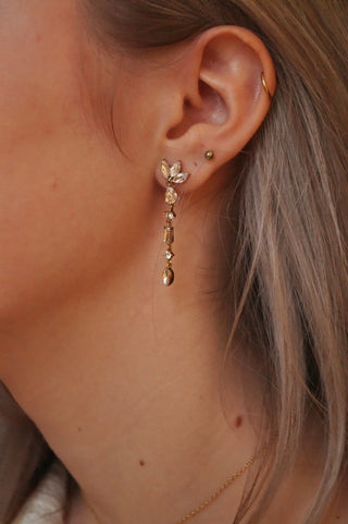 Multi White Fleur - Earrings