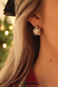 Silver Pearly Hoop - Earrings