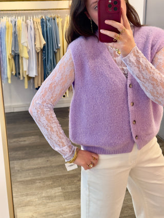 Lila Flower Lace - Blouse