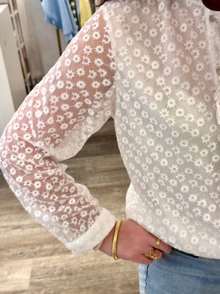 White Flower Lace - Blouse