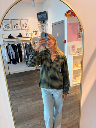 Kaki Checkered - Blouse
