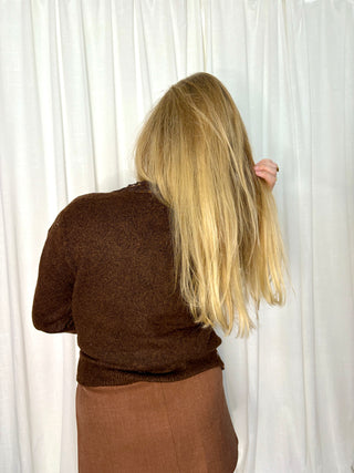 Brown Lace Bow - Gilet