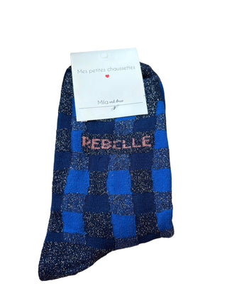 Navy Blue Rebelle - Socks