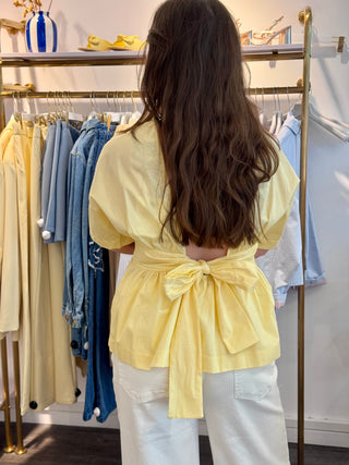 Yellow Open Bow - Blouse