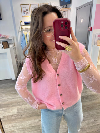 Sleeveless Rose Elisa - Gilet