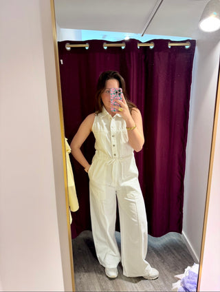 White Céleste Jeans - Jumpsuit