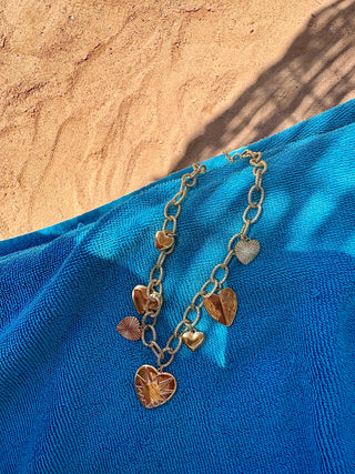 Big Chunky Heart Charms - Necklace
