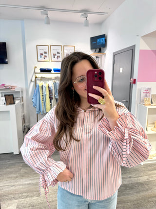 Pink & Blue Stripes - Blouse
