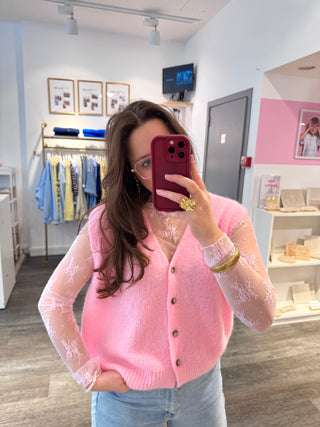 Sleeveless Rose Elisa - Gilet