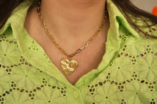 Load image into Gallery viewer, Chain Heart Charm - Necklace
