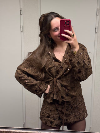 Brown Glitter - Skort