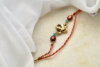 Red Flower Cord (2 in 1) - Bracelet