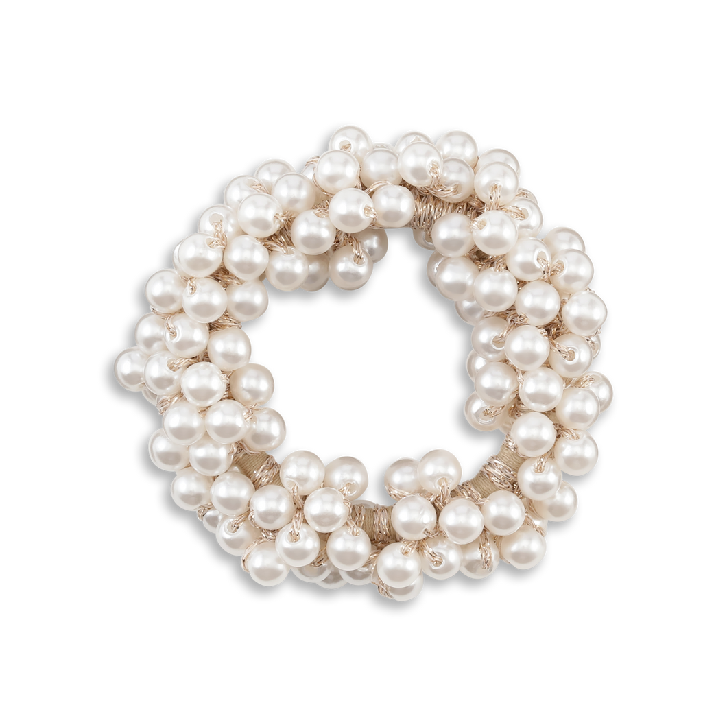 Beige Classic Pearl Elastic - Hair Elastic