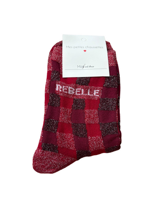 Red Checkered Rebelle - Socks
