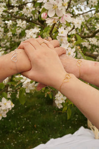 Silver Connected Hearts - Bracelet