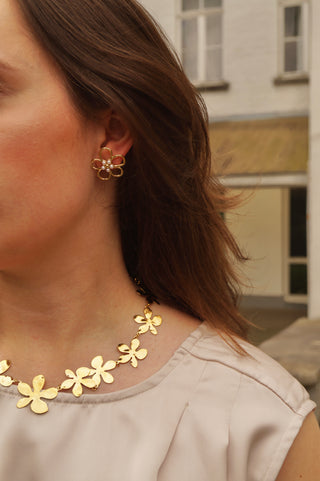 Pearly Flowery - Earrings