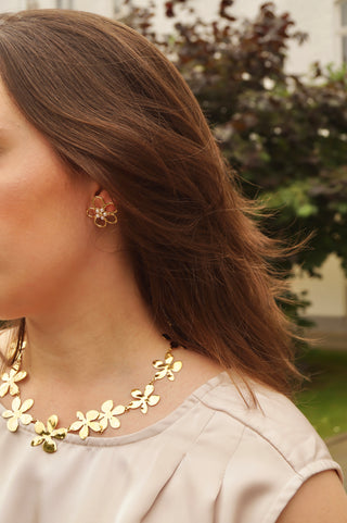 Pearly Flowery - Earrings