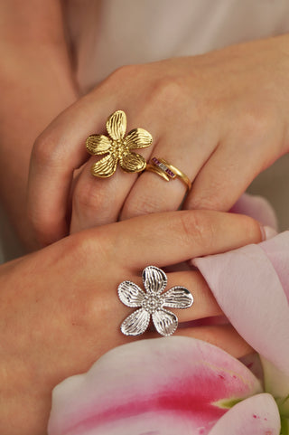 Silver Flower - Ring