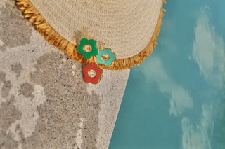 Red Bubbly Flower - Ring