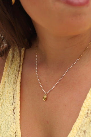 White Shell Pearls - Necklace